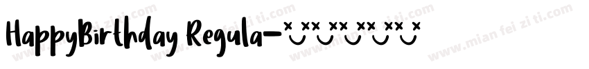 HappyBirthday Regula字体转换